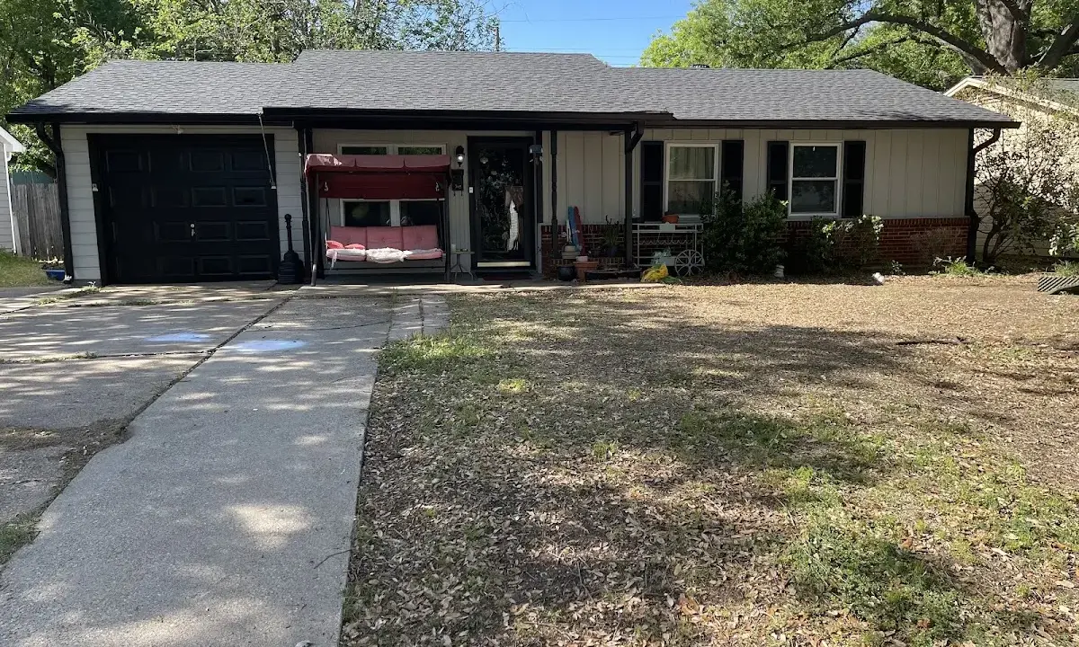 Asphalt Shingle Roof Repair crew at work on a residential roof in Halfway